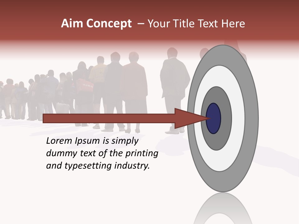 Illustration Woman One Way PowerPoint Template