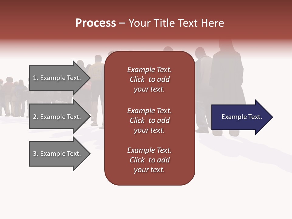 Illustration Woman One Way PowerPoint Template