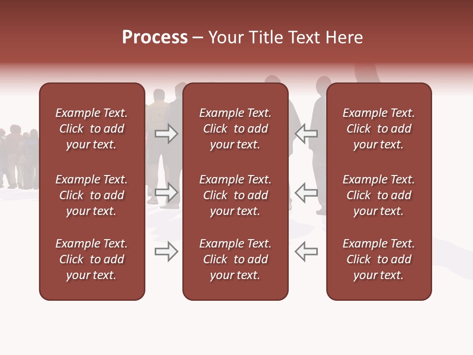 Illustration Woman One Way PowerPoint Template