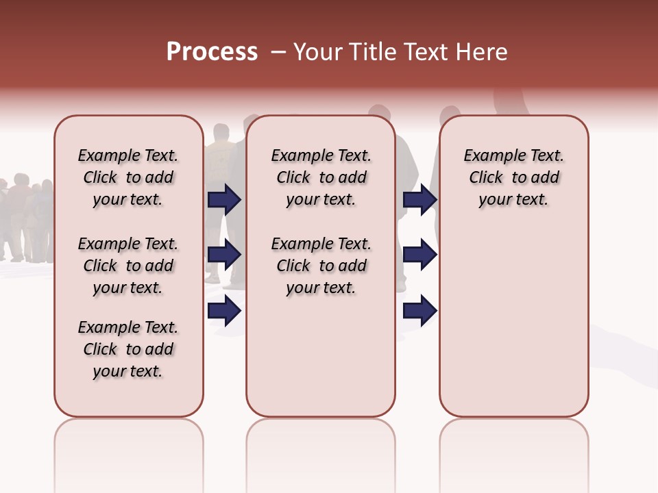 Illustration Woman One Way PowerPoint Template