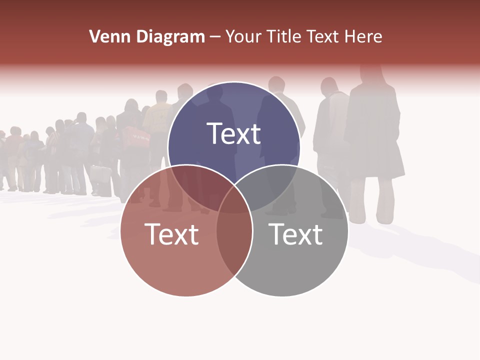 Illustration Woman One Way PowerPoint Template