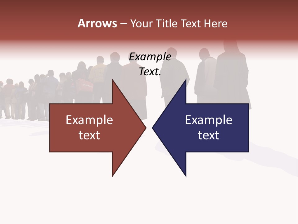 Illustration Woman One Way PowerPoint Template