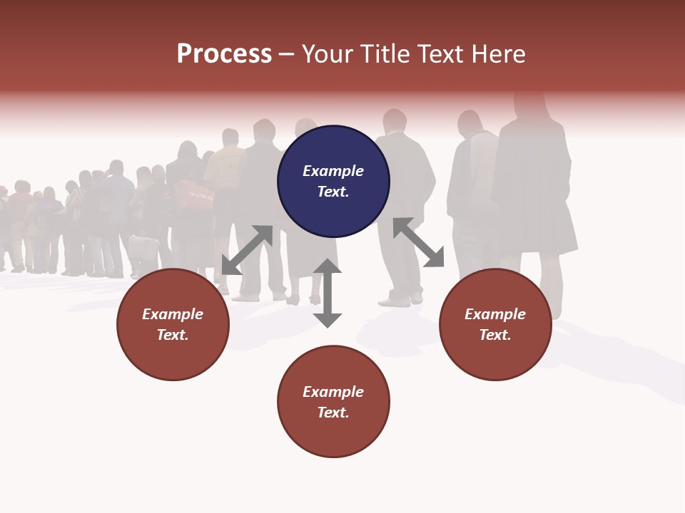 Illustration Woman One Way PowerPoint Template