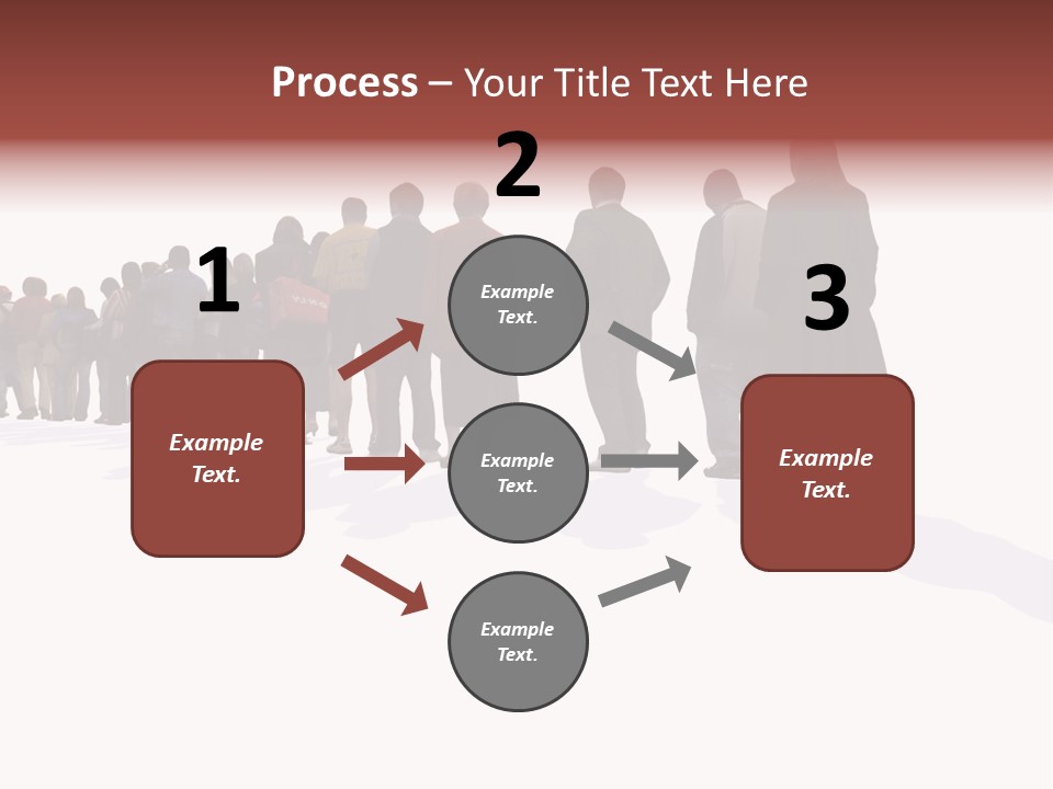 Illustration Woman One Way PowerPoint Template