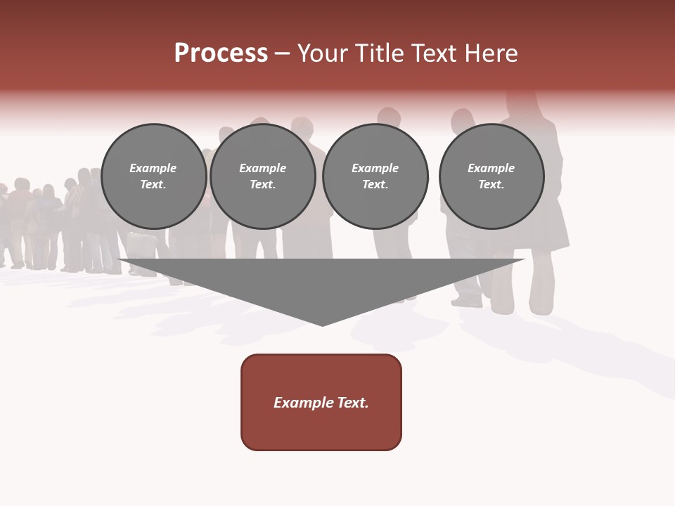 Illustration Woman One Way PowerPoint Template