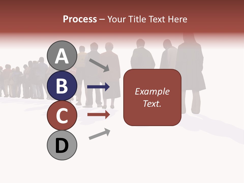 Illustration Woman One Way PowerPoint Template