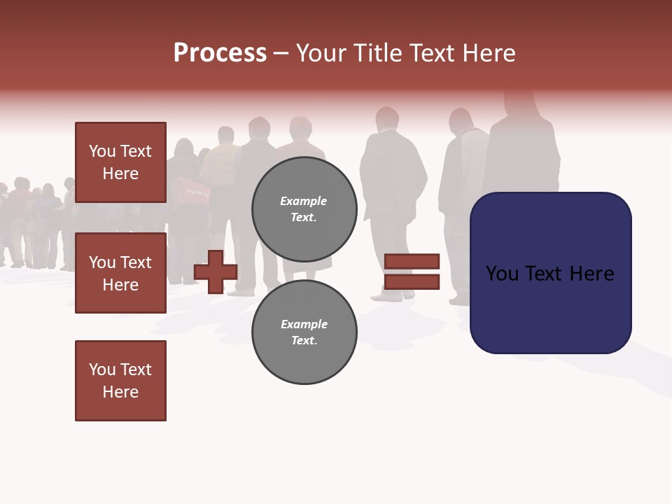Illustration Woman One Way PowerPoint Template
