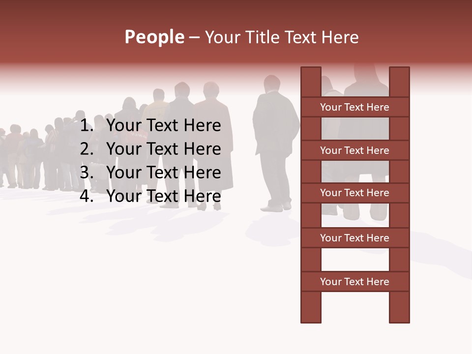 Illustration Woman One Way PowerPoint Template