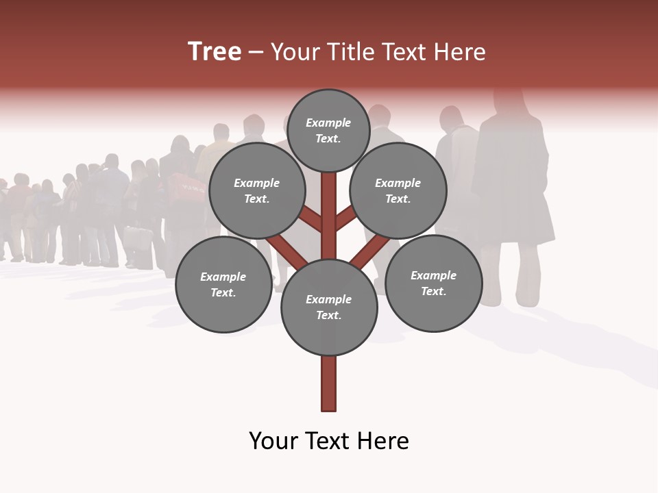 Illustration Woman One Way PowerPoint Template