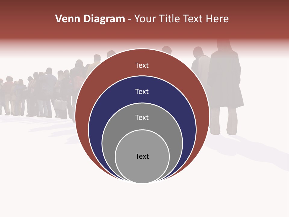 Illustration Woman One Way PowerPoint Template