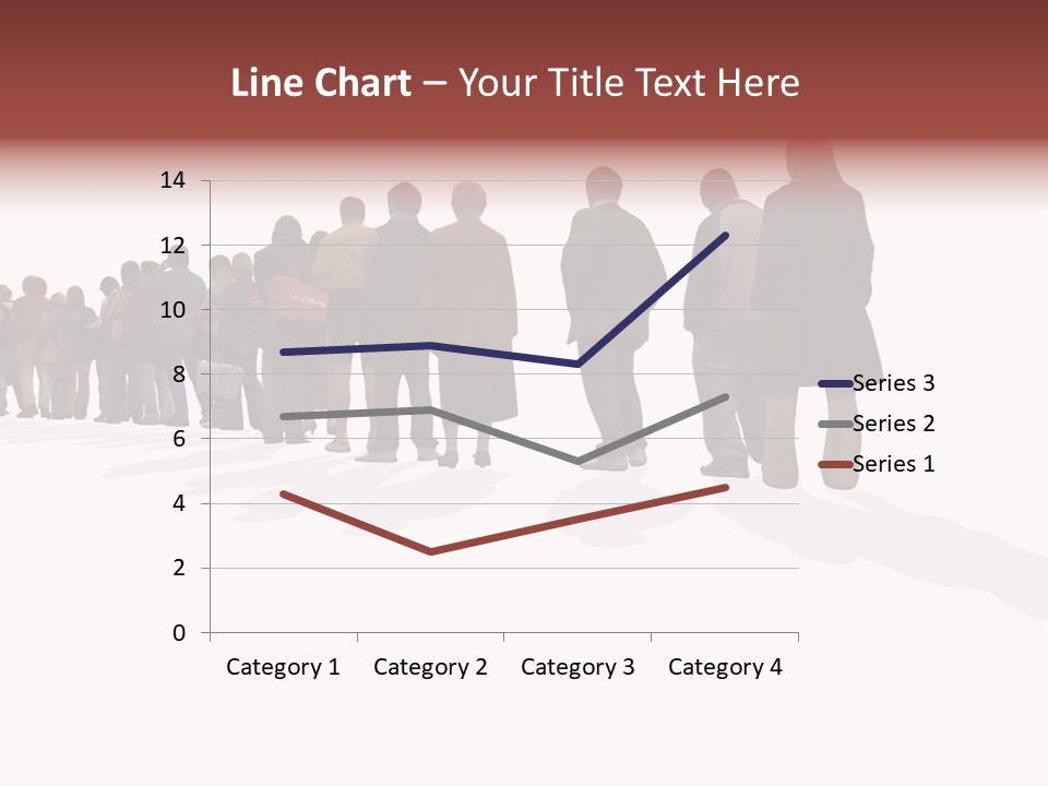 Illustration Woman One Way PowerPoint Template