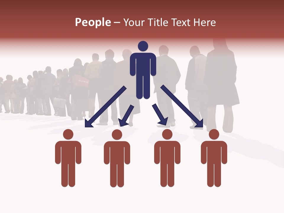 Illustration Woman One Way PowerPoint Template