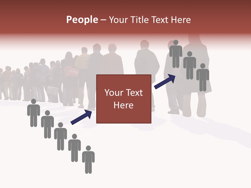 Illustration Woman One Way PowerPoint Template