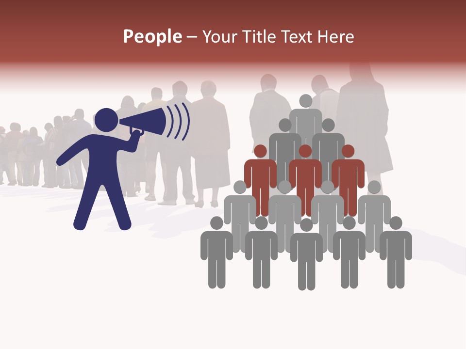 Illustration Woman One Way PowerPoint Template