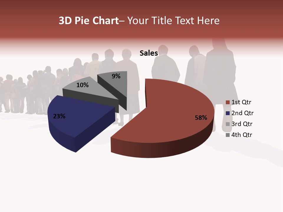 Illustration Woman One Way PowerPoint Template