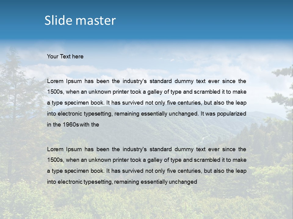 Tranquil Landscape National PowerPoint Template