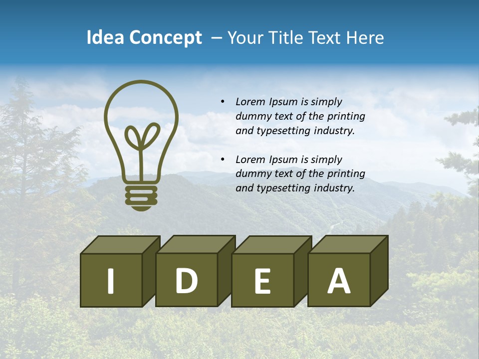 Tranquil Landscape National PowerPoint Template