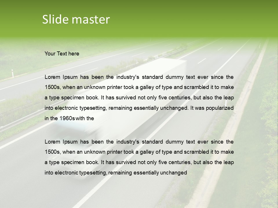 Delivery Traffic Economy PowerPoint Template