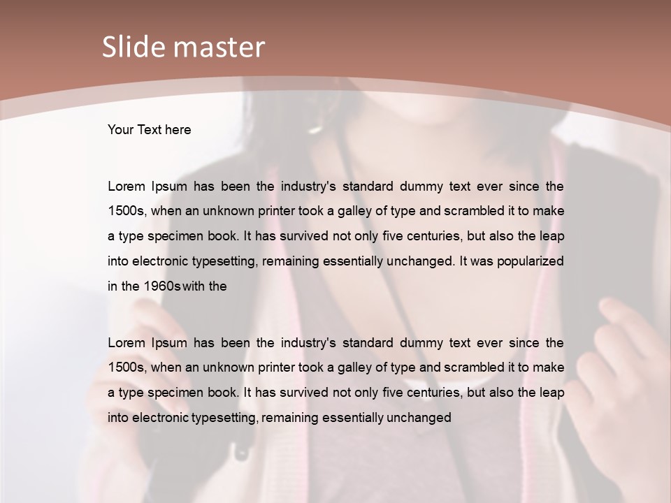 Race Adolescence Lady PowerPoint Template