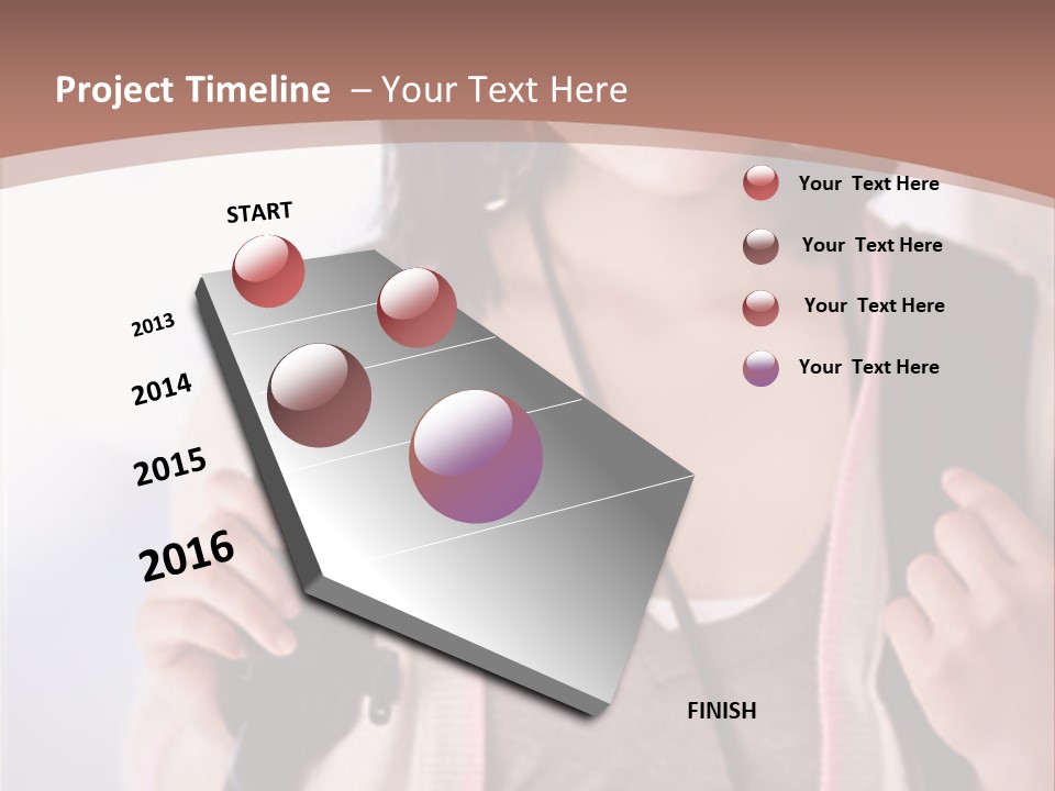 Race Adolescence Lady PowerPoint Template