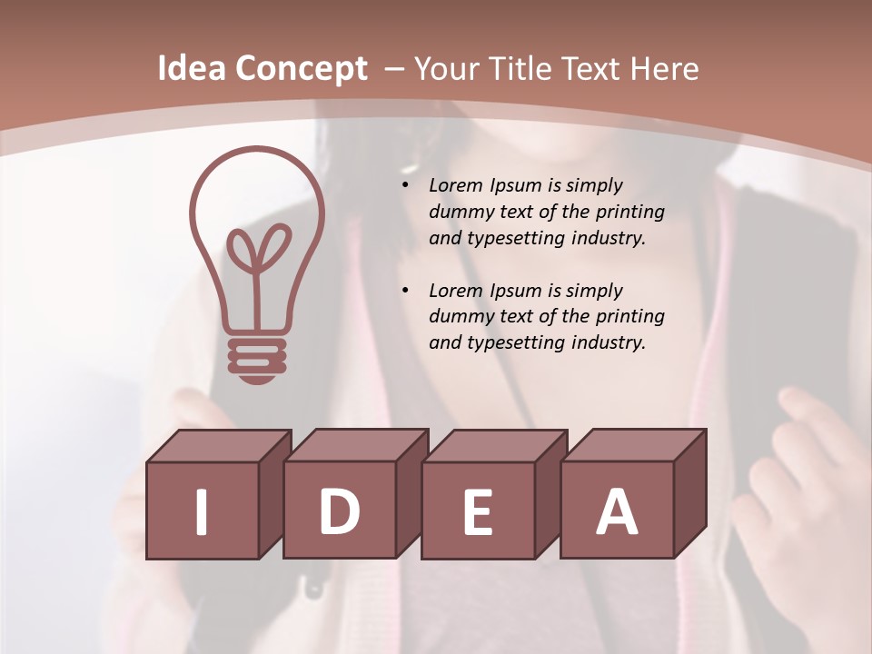 Race Adolescence Lady PowerPoint Template