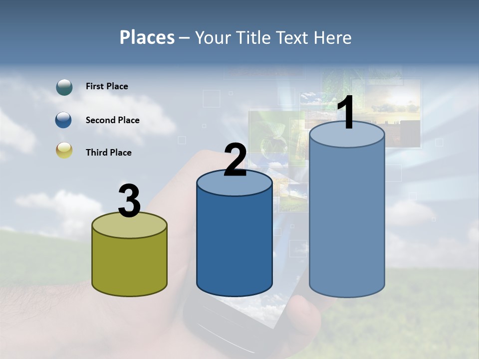 Sky Wireless Screen PowerPoint Template