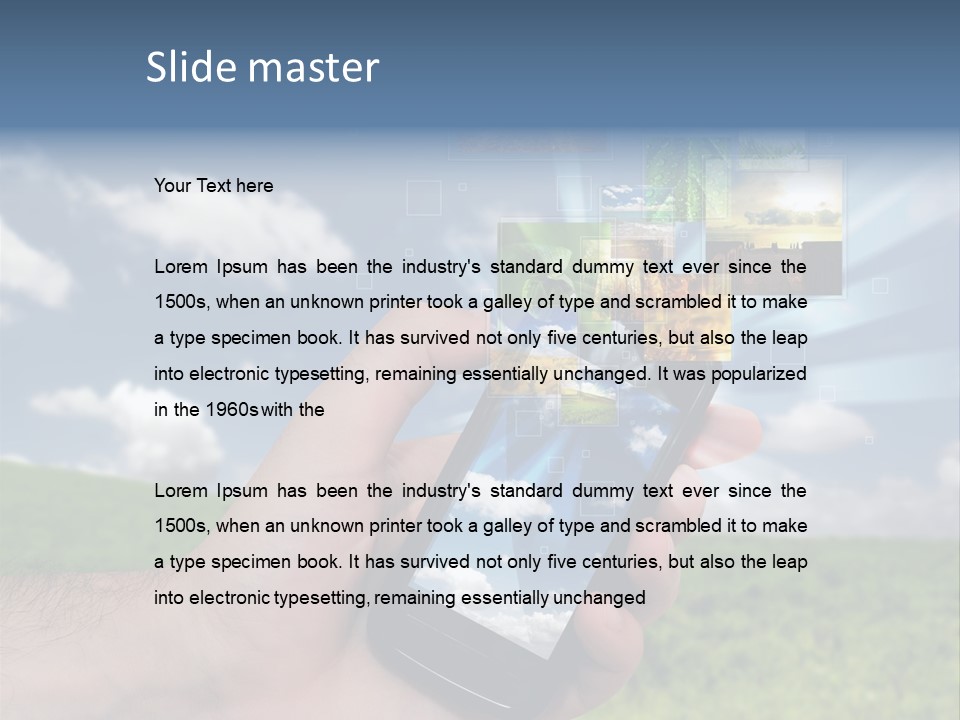 Sky Wireless Screen PowerPoint Template