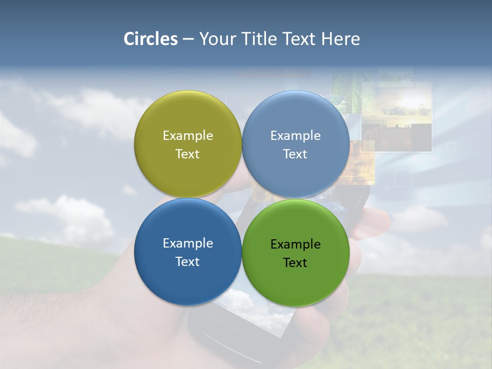 Sky Wireless Screen PowerPoint Template
