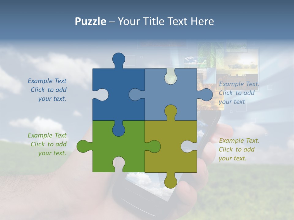 Sky Wireless Screen PowerPoint Template