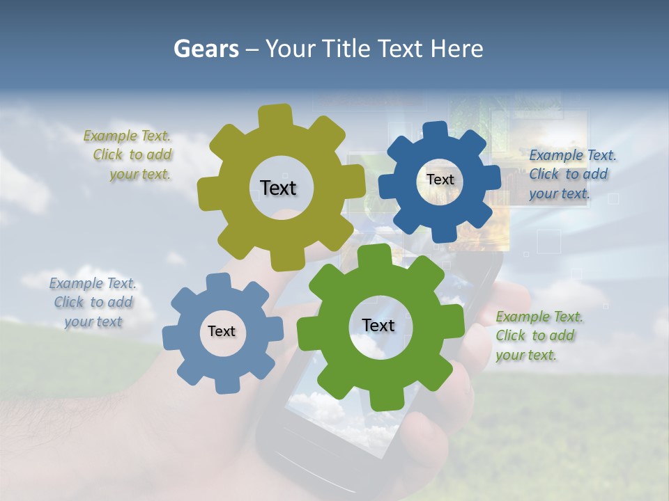 Sky Wireless Screen PowerPoint Template