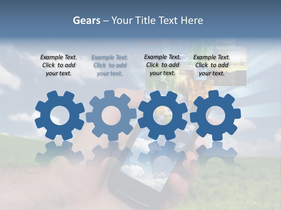 Sky Wireless Screen PowerPoint Template