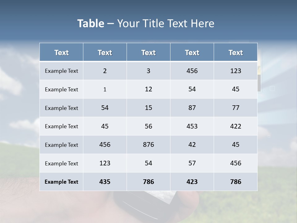 Sky Wireless Screen PowerPoint Template