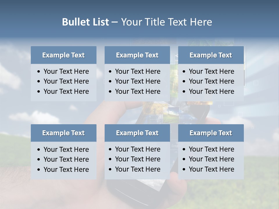 Sky Wireless Screen PowerPoint Template