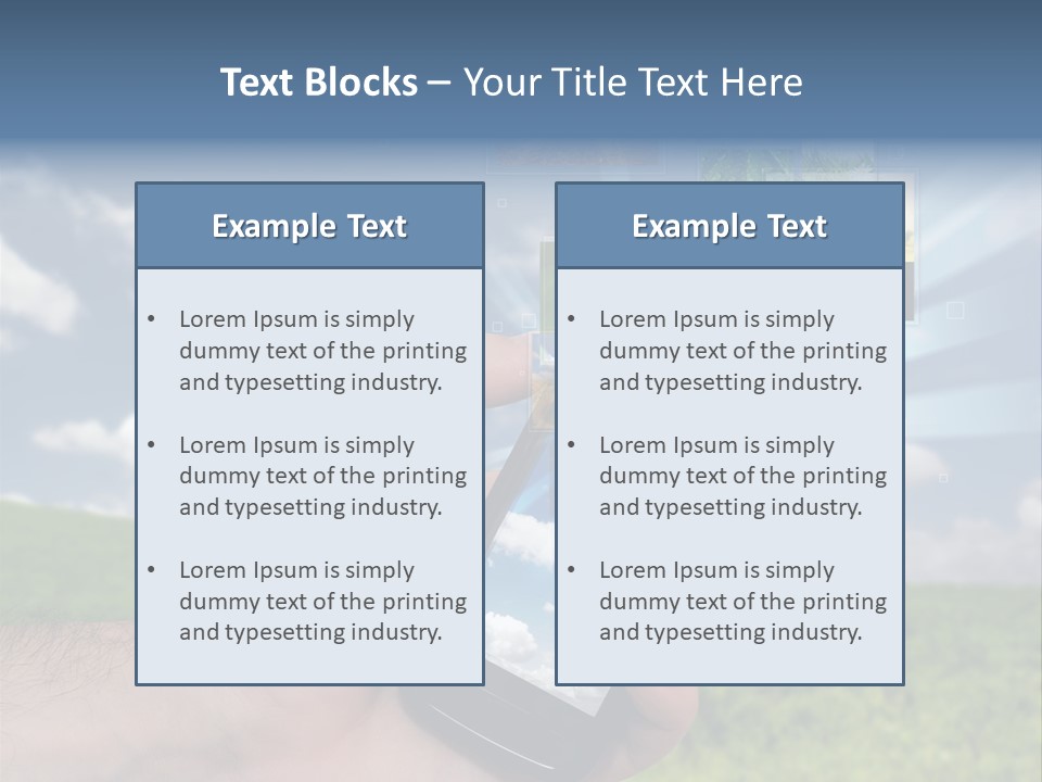 Sky Wireless Screen PowerPoint Template