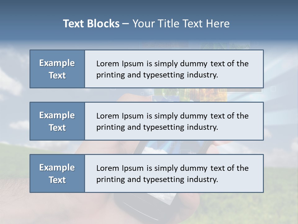 Sky Wireless Screen PowerPoint Template