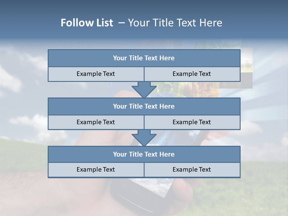 Sky Wireless Screen PowerPoint Template