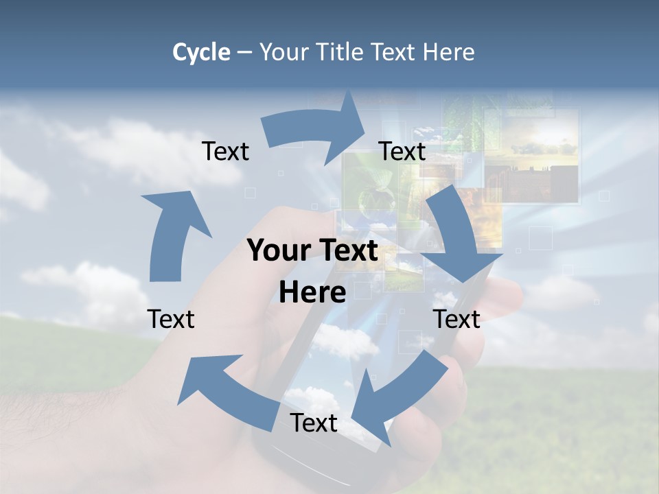 Sky Wireless Screen PowerPoint Template