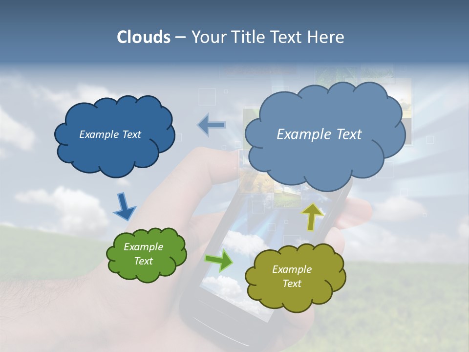 Sky Wireless Screen PowerPoint Template