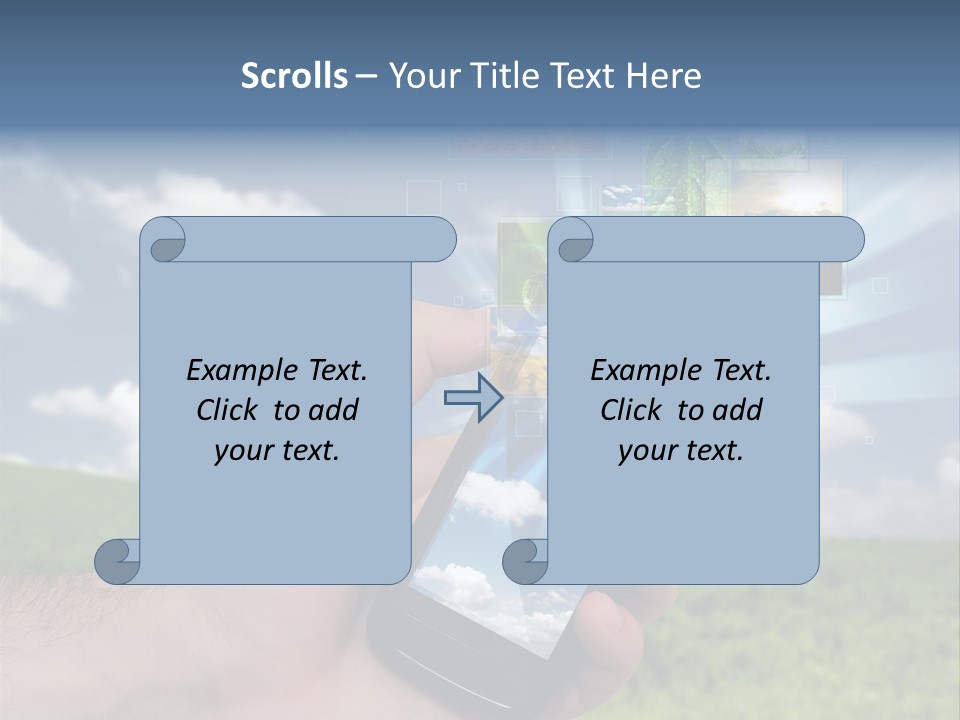 Sky Wireless Screen PowerPoint Template