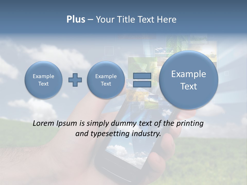 Sky Wireless Screen PowerPoint Template