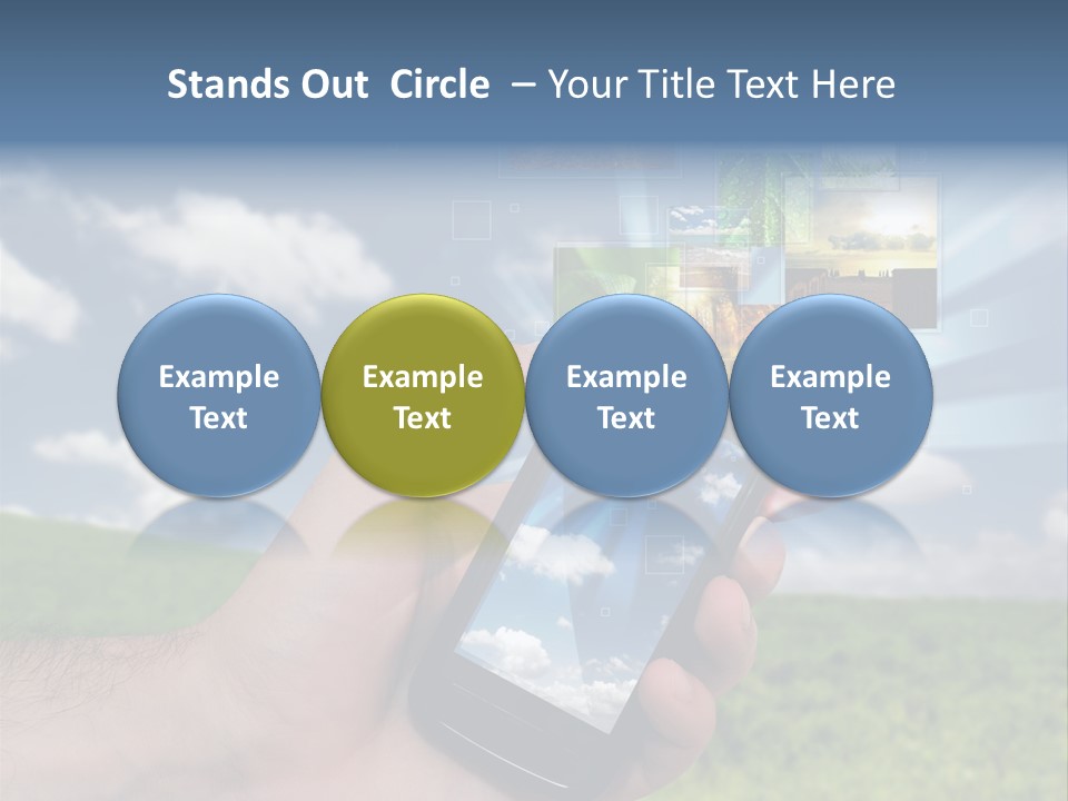 Sky Wireless Screen PowerPoint Template