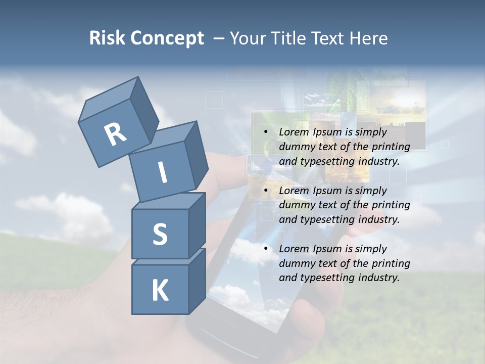 Sky Wireless Screen PowerPoint Template