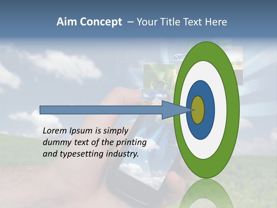 Sky Wireless Screen PowerPoint Template