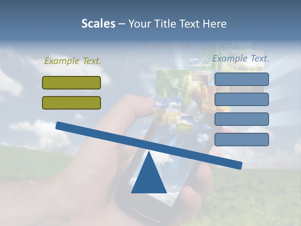 Sky Wireless Screen PowerPoint Template