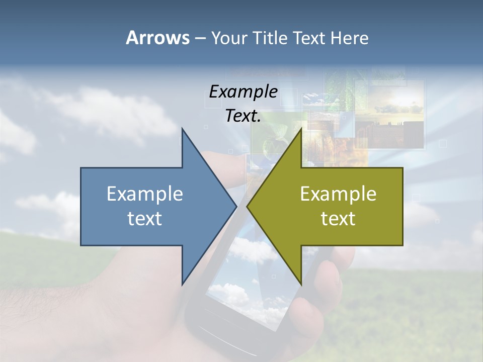 Sky Wireless Screen PowerPoint Template