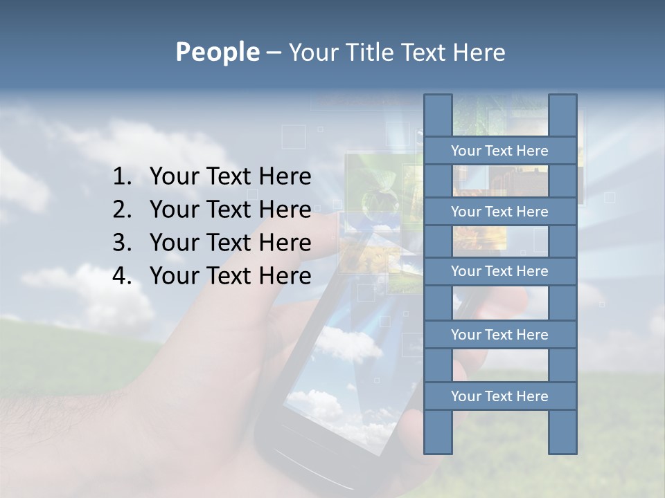 Sky Wireless Screen PowerPoint Template