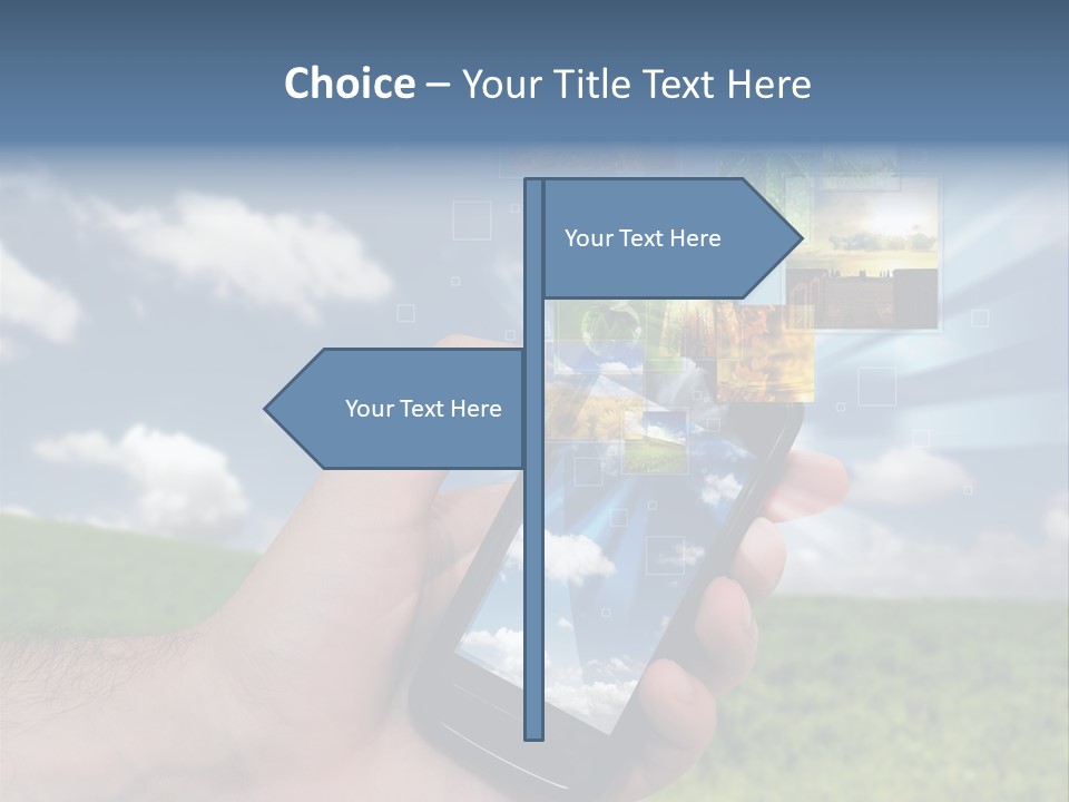 Sky Wireless Screen PowerPoint Template