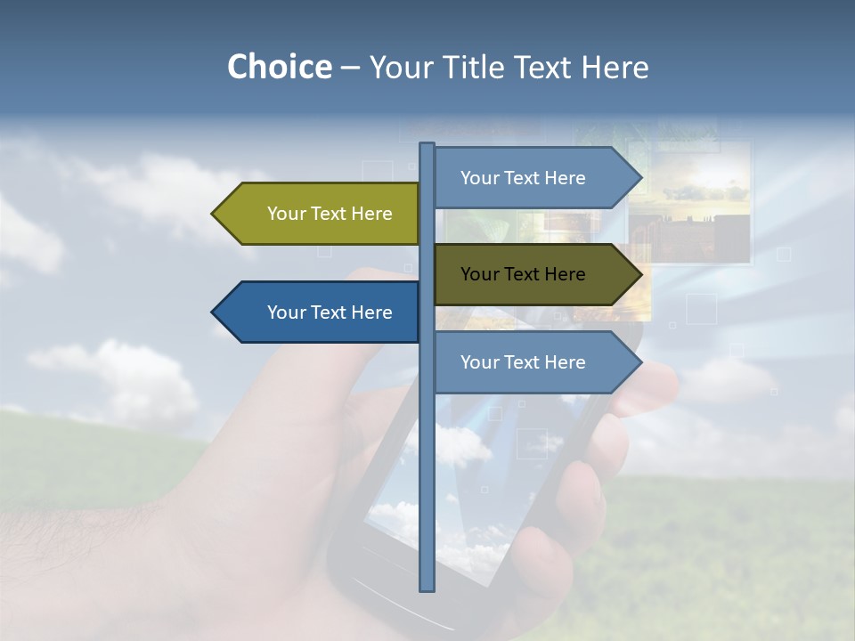 Sky Wireless Screen PowerPoint Template