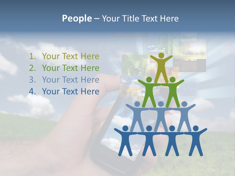 Sky Wireless Screen PowerPoint Template