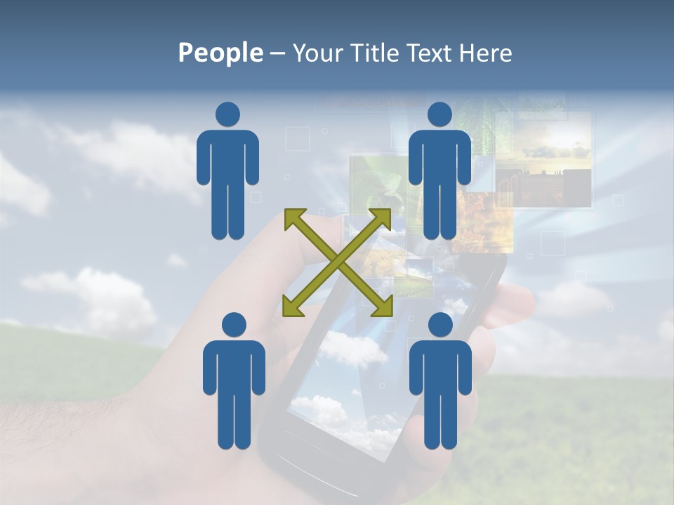 Sky Wireless Screen PowerPoint Template